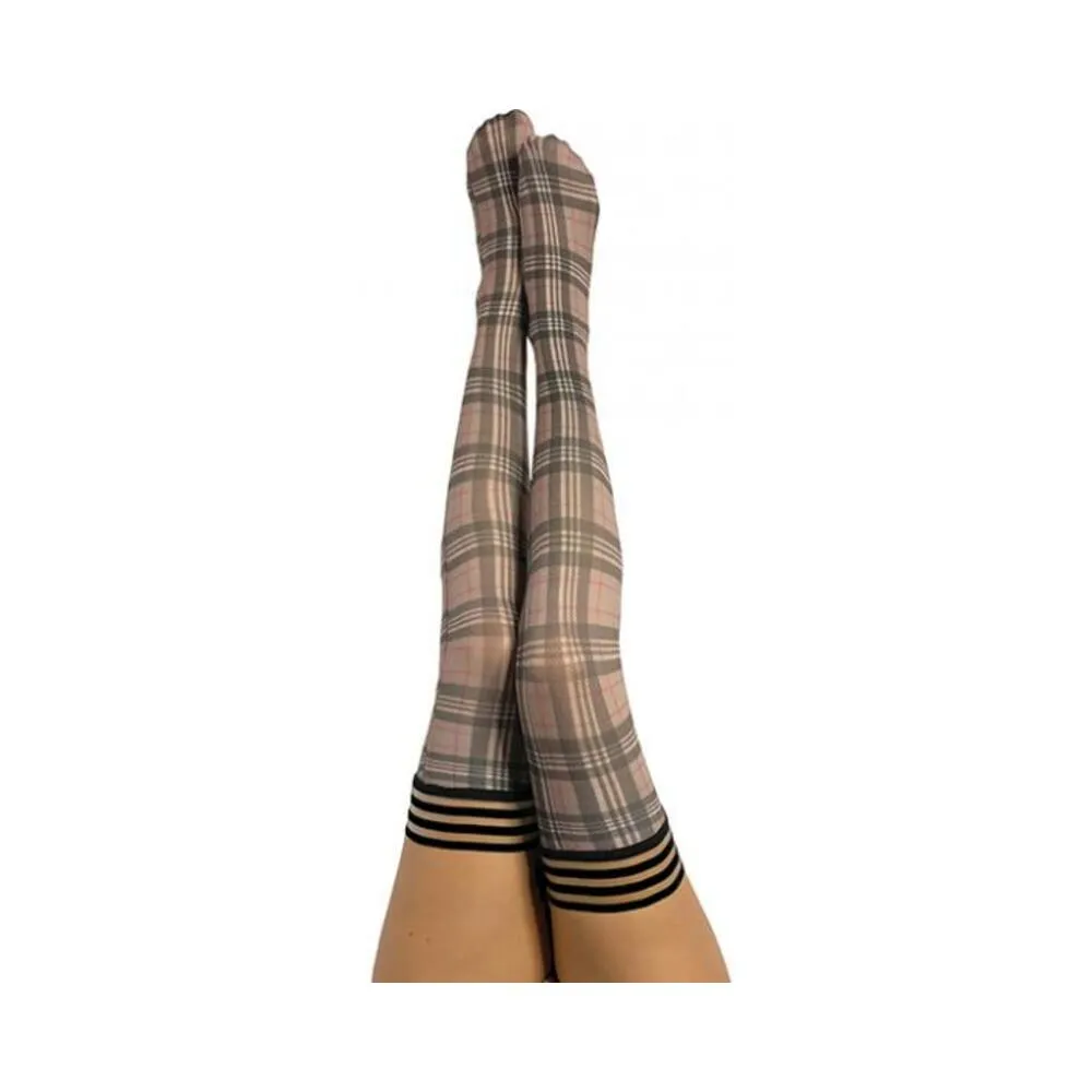 Kixies Lori Tan/grey Plaid - Size A