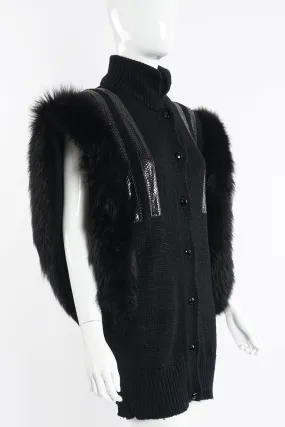 Long Fur Trim Vest