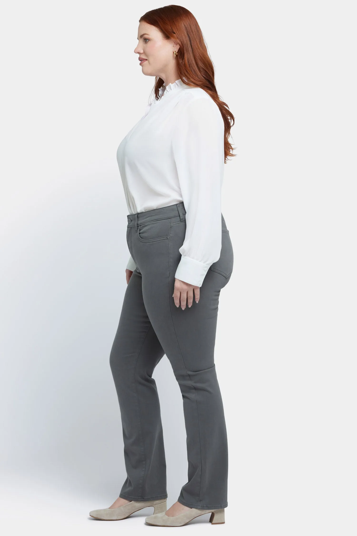Marilyn Straight Jeans In Plus Size - Vine Leaf