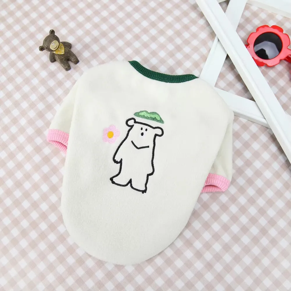 Pet Clothes Dog Cat Sweater Cute Soft Solid Color Sweatshirt Pullover Pets Clothing Outfit Chihuahua Teddy Costume Pets Supplies