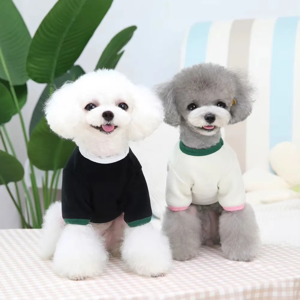 Pet Clothes Dog Cat Sweater Cute Soft Solid Color Sweatshirt Pullover Pets Clothing Outfit Chihuahua Teddy Costume Pets Supplies