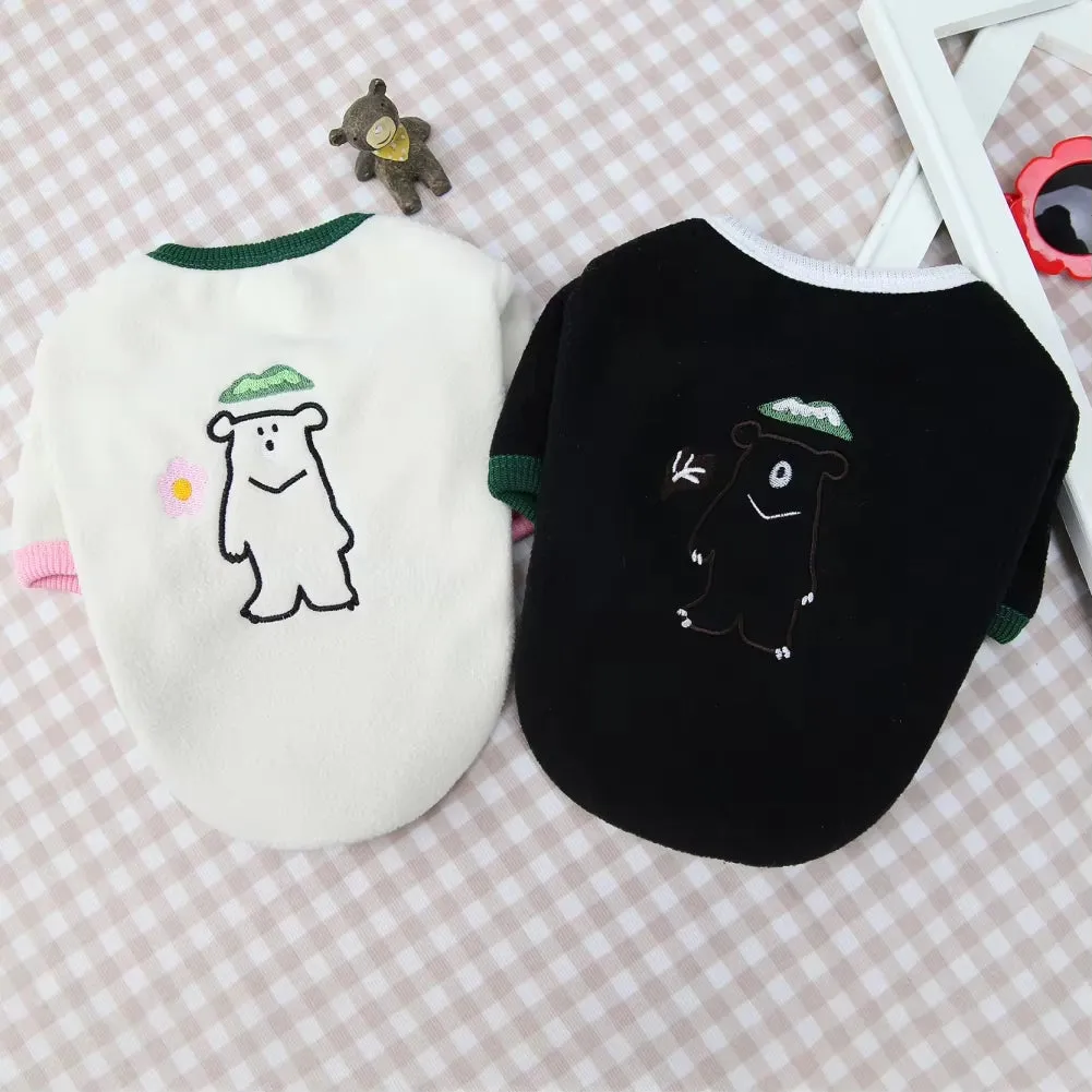 Pet Clothes Dog Cat Sweater Cute Soft Solid Color Sweatshirt Pullover Pets Clothing Outfit Chihuahua Teddy Costume Pets Supplies