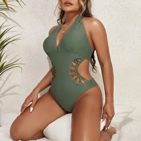 Sophisticated Cut-Out Style One-piece Summer Swimsuit