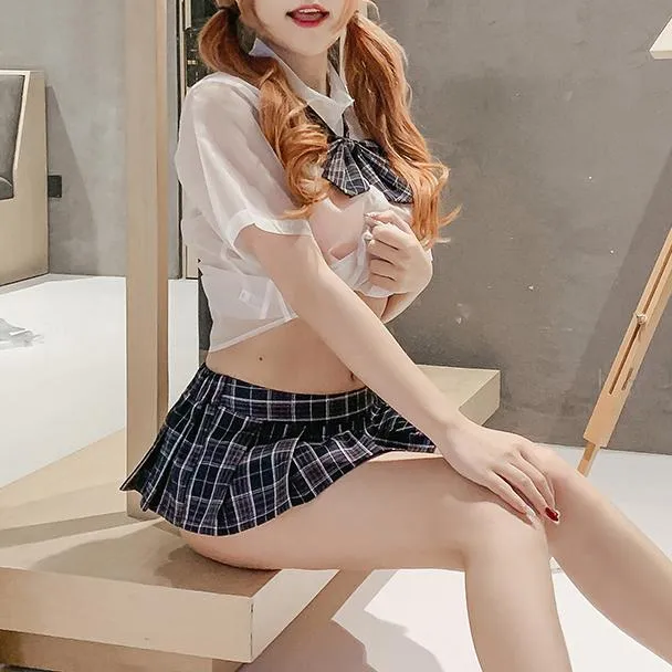 Transparent Pleated School Uniform SD00935