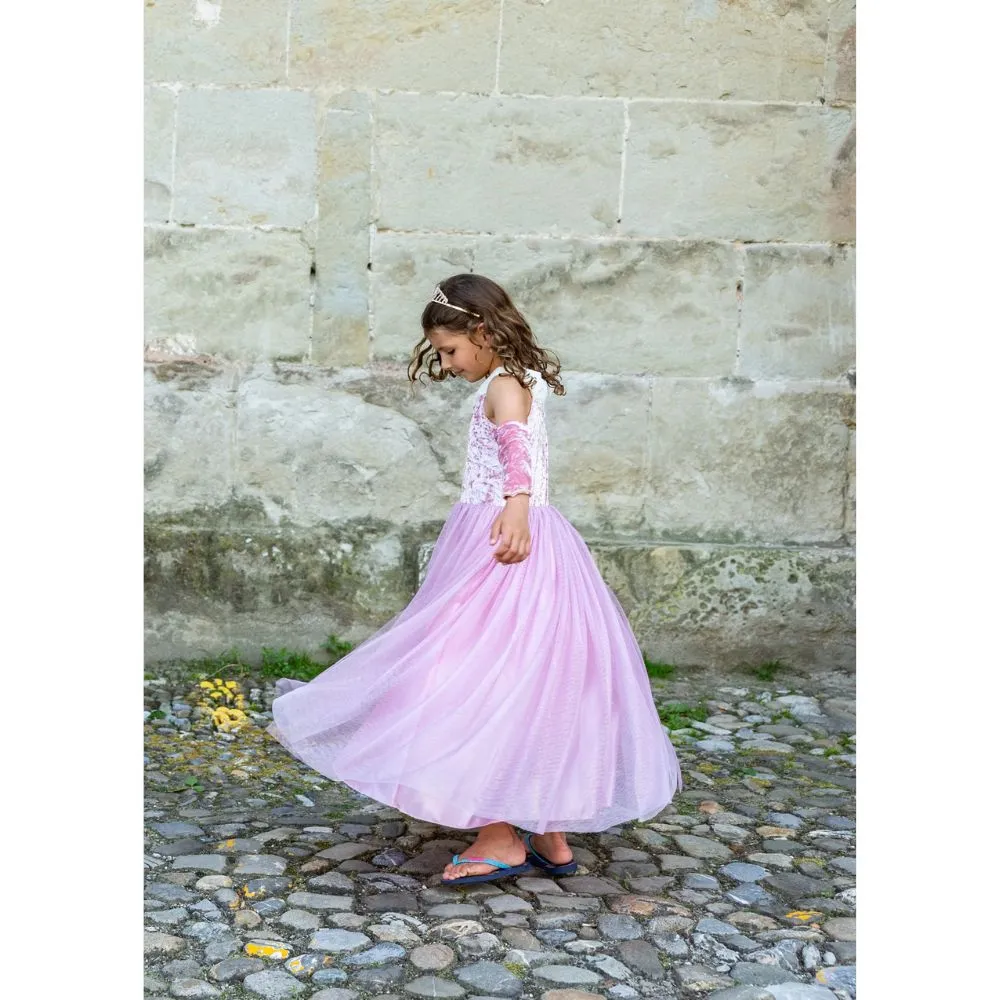 Velvety Soft Sleeping Sweetheart Princess Gown with Arm Warmers, Size 3-4