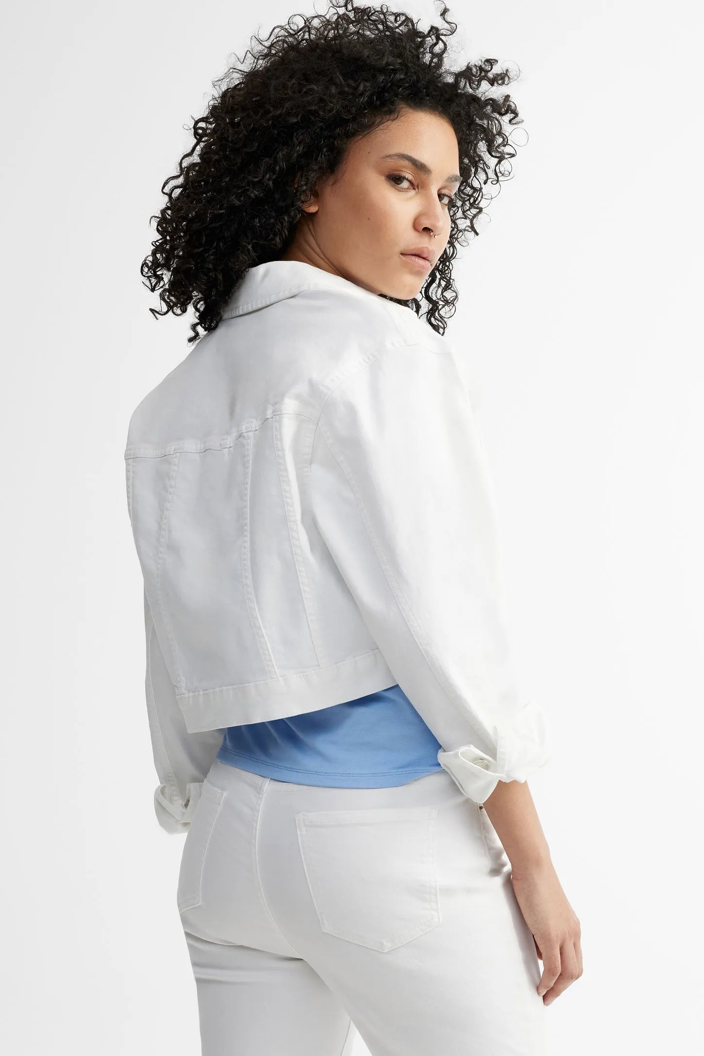 Veste écourtée en jeans - Femme