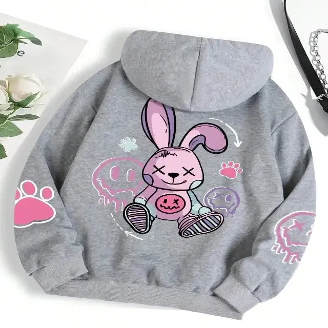 Women's fashion hoodie in the hip-hop style