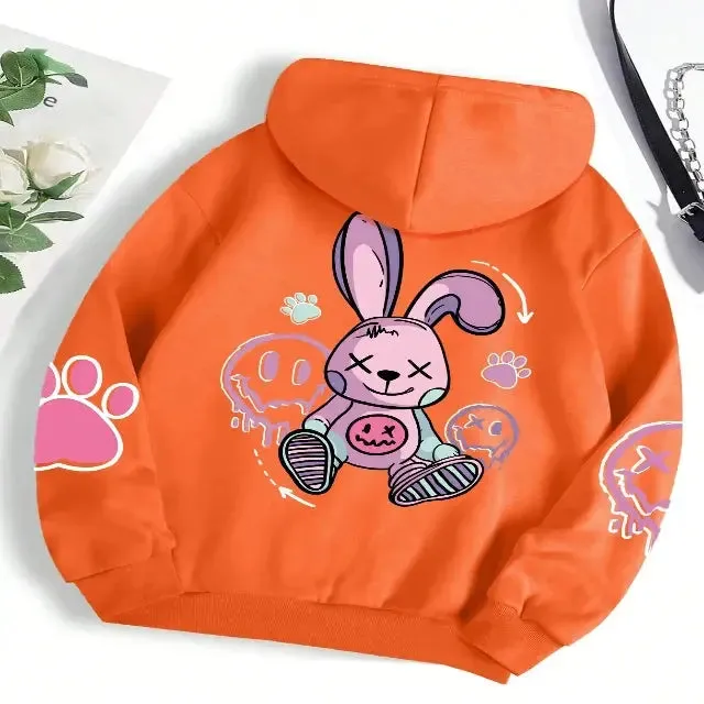 Women's fashion hoodie in the hip-hop style