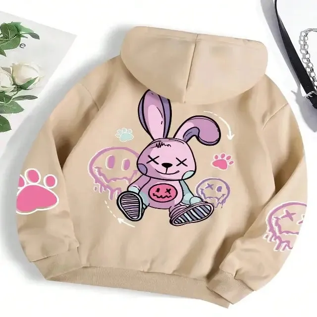 Women's fashion hoodie in the hip-hop style